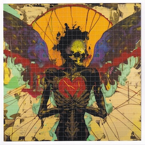 Cartaz de folha de arte ácida de arte de mata-morte humana impresso