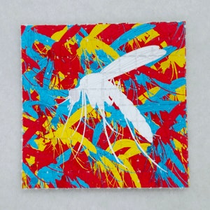 Mosquito Blotter Art - Impresión de arte psicodélico de 100 hojas de pestañas