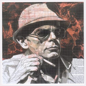 Hunter Thompson Blotter Art Acid Art Folha de pôster impresso