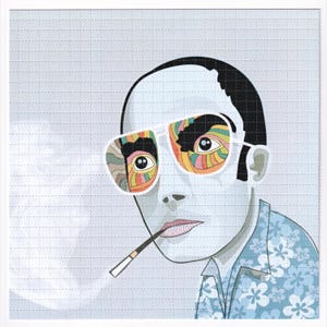 Hunter Thompson Blotter Art Acid Art Folha de pôster impresso