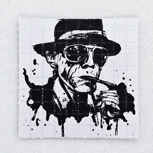 Hunter Thompson Blotter Art - impressão artística de ácido psicodélico com 100 abas