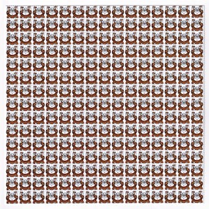 Póster con impresión de hoja de arte ácido con papel secante de Buda sonriente