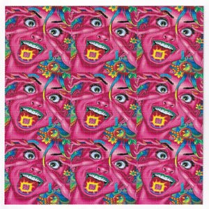 Acid Girl 9 Panel Blotter Art Acid Art Sheet Poster Print