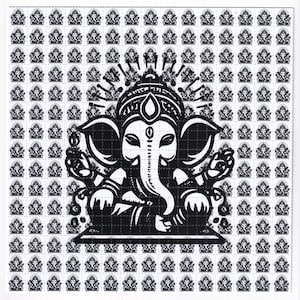 Ganesh God Blotter Art Acid Art Sheet Poster Print
