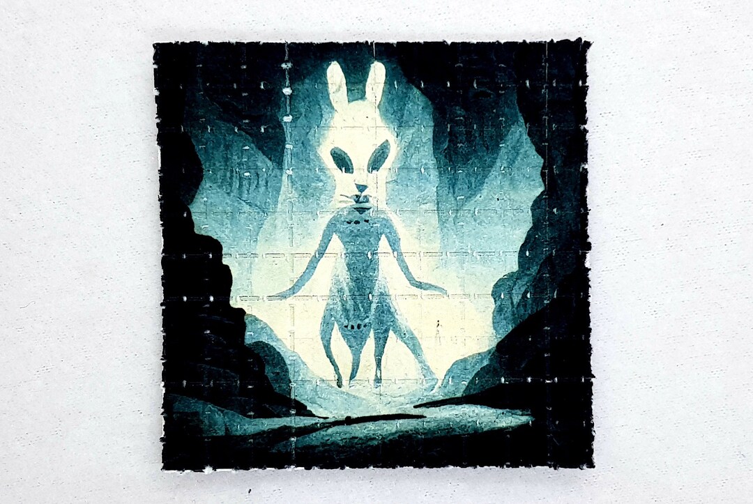 White Rabbit Lsd White Rabbit Abduction Blotter Art 100 Tab Sheet Psychedelic LSD Acid ...