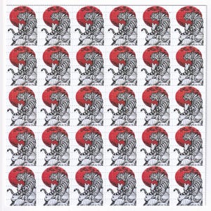 Pôster de folha de arte ácida Tiger Blotter Art Print