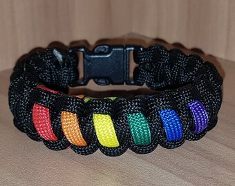 Subtle rainbow gay pride bracelet - solomon design