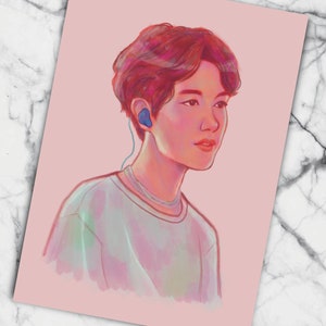 BTS Pink J-Hope Jung Hoseok Print