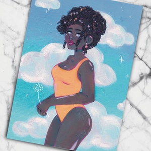 Girl with Her Head in the Clouds Print