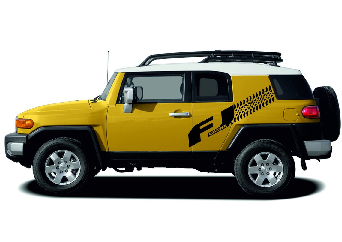 Toyota FJ Cruiser 2pcs Side Stripe Body Decal Vinyl Graphics Sticker