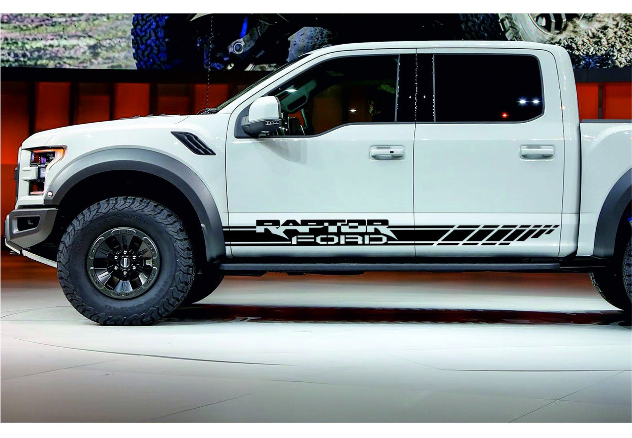 Ford RAPTOR 2pcs Side Stripe Body Decal Vinyl Graphics Sticker Logo