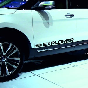 Ford Explorer - 2 uds., calcomanías para carrocería con rayas laterales, pegatinas gráficas de vinilo, logotipo de alta calidad.