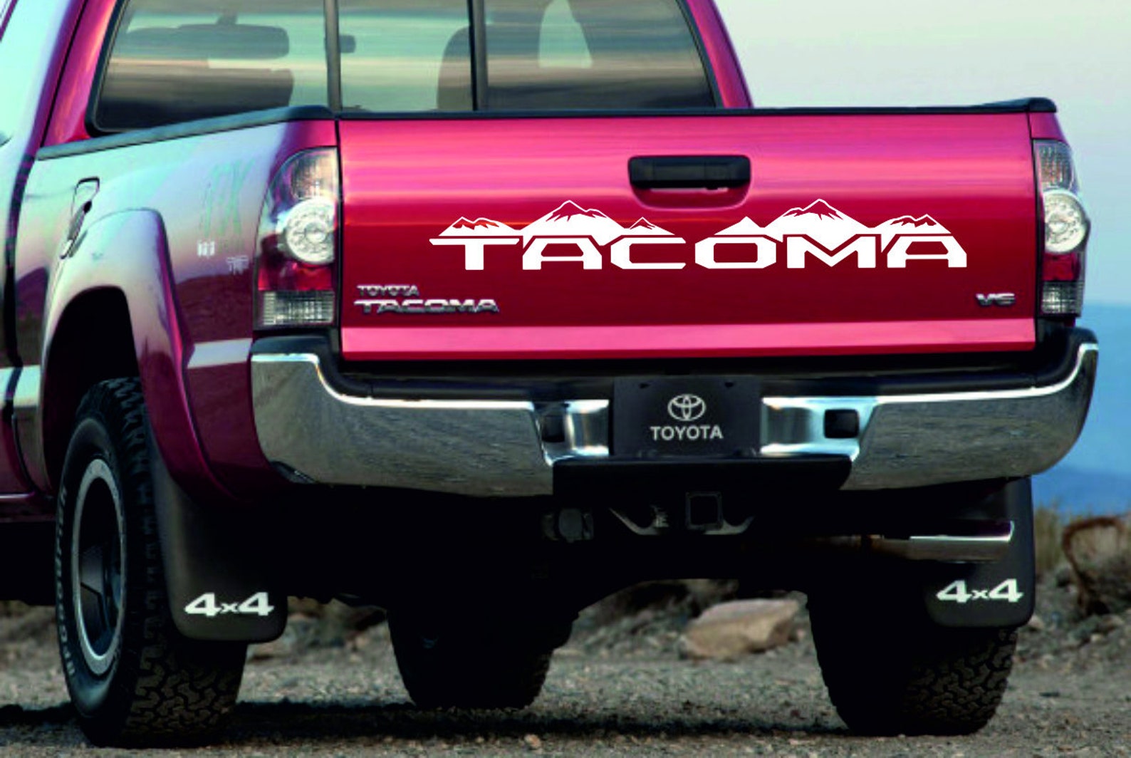 TOYOTA 1pcs Tailgate Stripe Tailgate Decal Graphics Vinyl