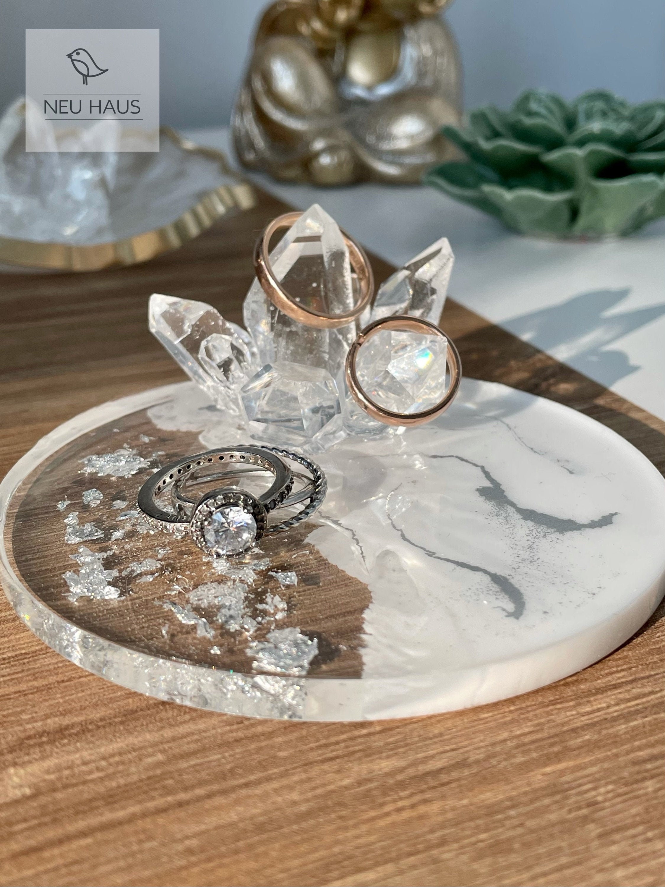 Ring holder epoxy resin/ring tray/tea light holder/jewelry Etsy