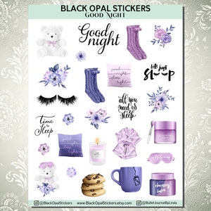 Good Night Stickers for Bullet Journals, Scrapbooking, Cards, Kids, Craft
