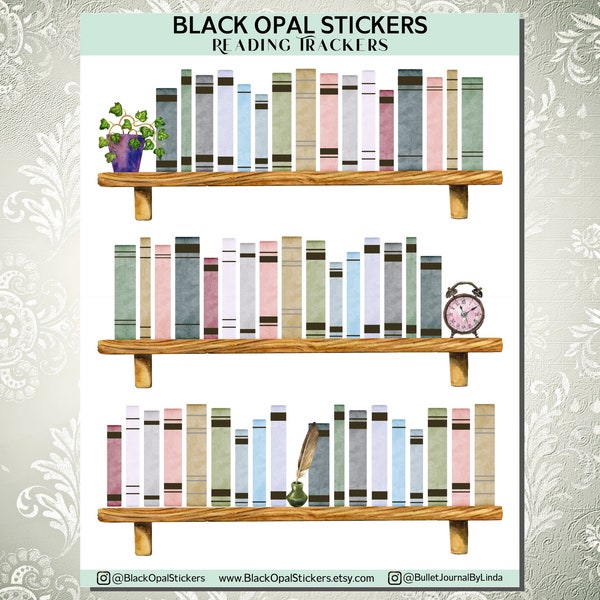 Reading Tracker Stickers for Journals, Planners, Scrapbooking, Craft, Cards, Kids