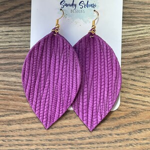 Palm Leaf Large Petal Statement Earrings