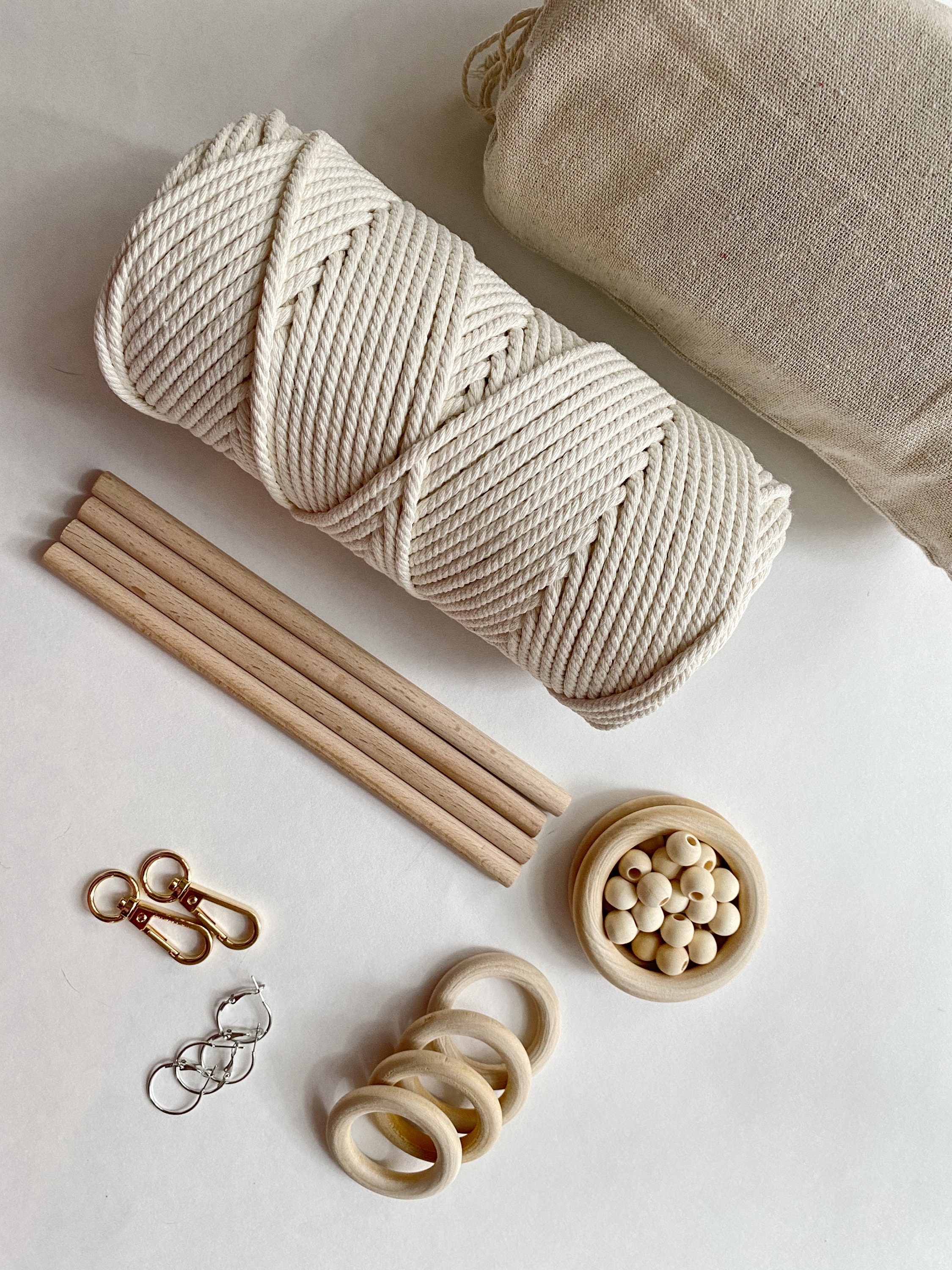 DIY Macrame Kit 2 Material 100M 4mm Cotton Rope DIY Etsy