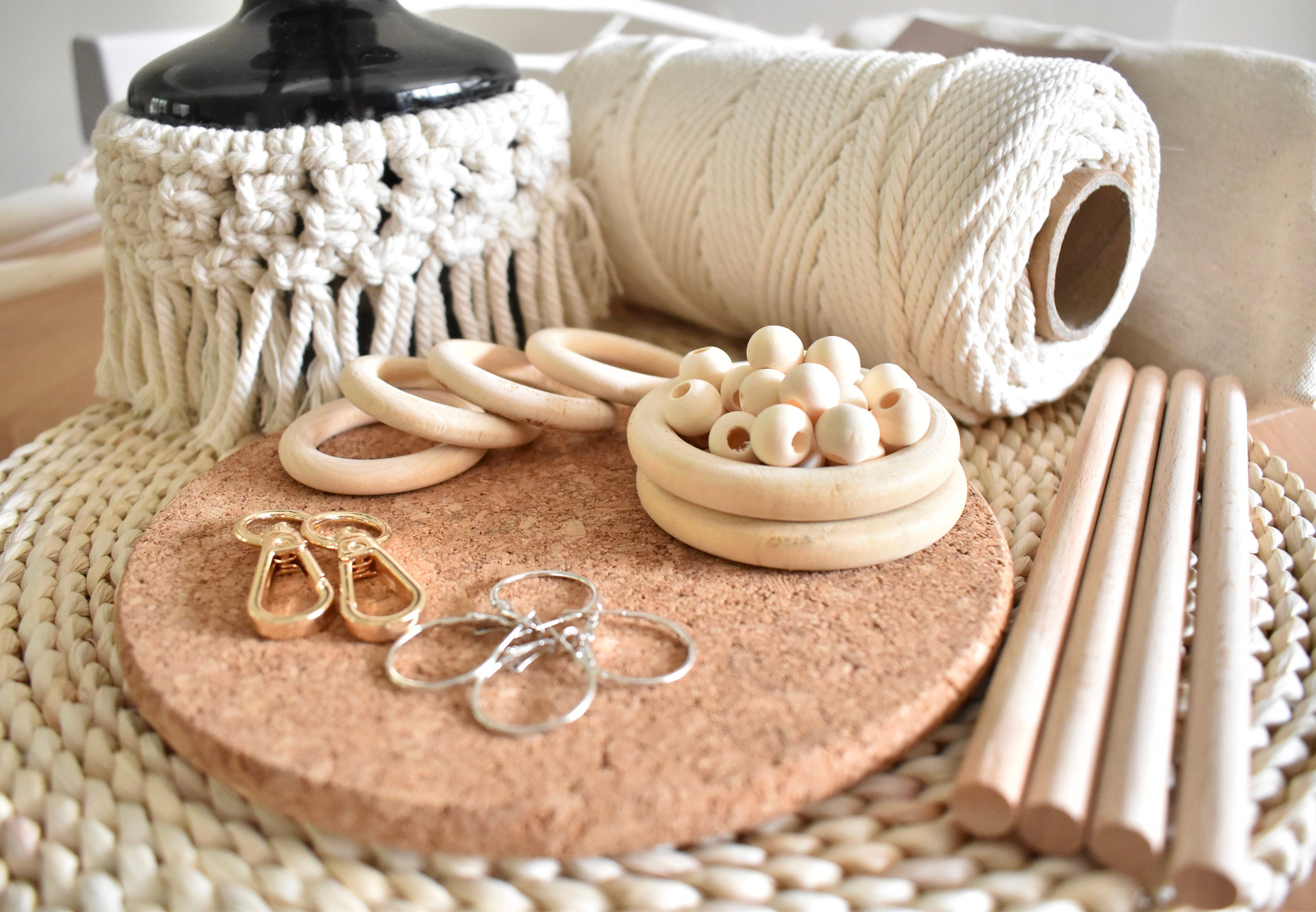 DIY Macrame Kit 2 Material 100M 4mm Cotton rope Plant Etsy