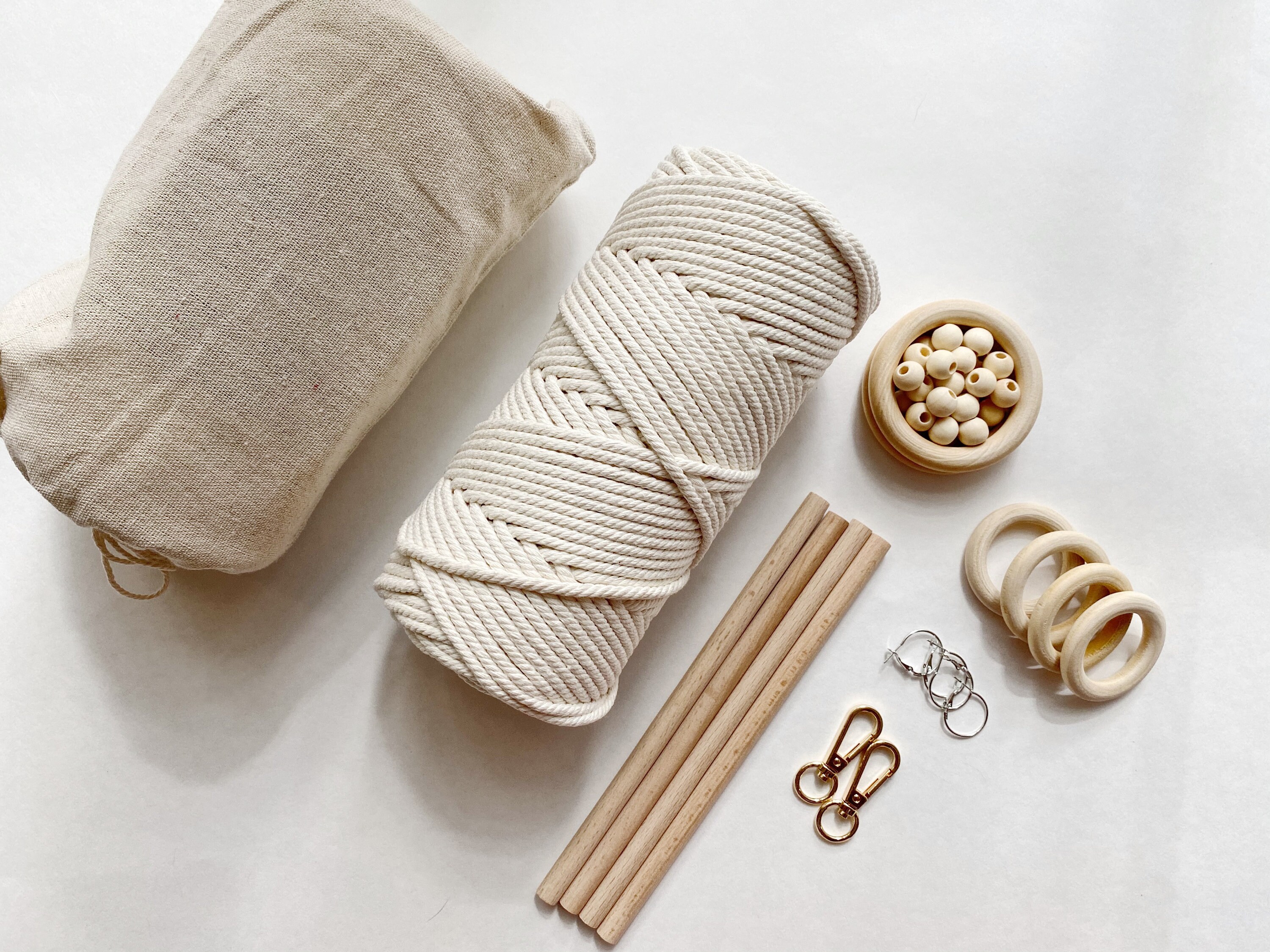 DIY Macrame Kit 2 Material 100M 4mm Cotton rope Plant Etsy