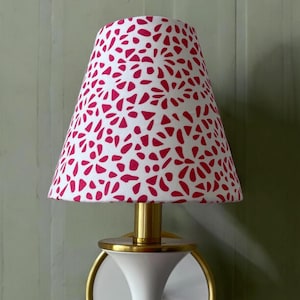 Pink Lampshade Pink Sconce Shade Modern Lampshade for Chandelier Pink Clip Shade Cheetah Print Inspired | Custom Home Decor | Made in USA