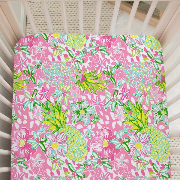 Palm Tree Crib Sheet Etsy