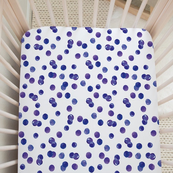 Polka Dot Crib Sheet Etsy