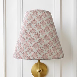 Pink Sconce Shade for Chandelier Light Pink Lampshade Clip on Empire Shade | Whitney Palms Coastal Traditional Custom Home Decor Made in USA
