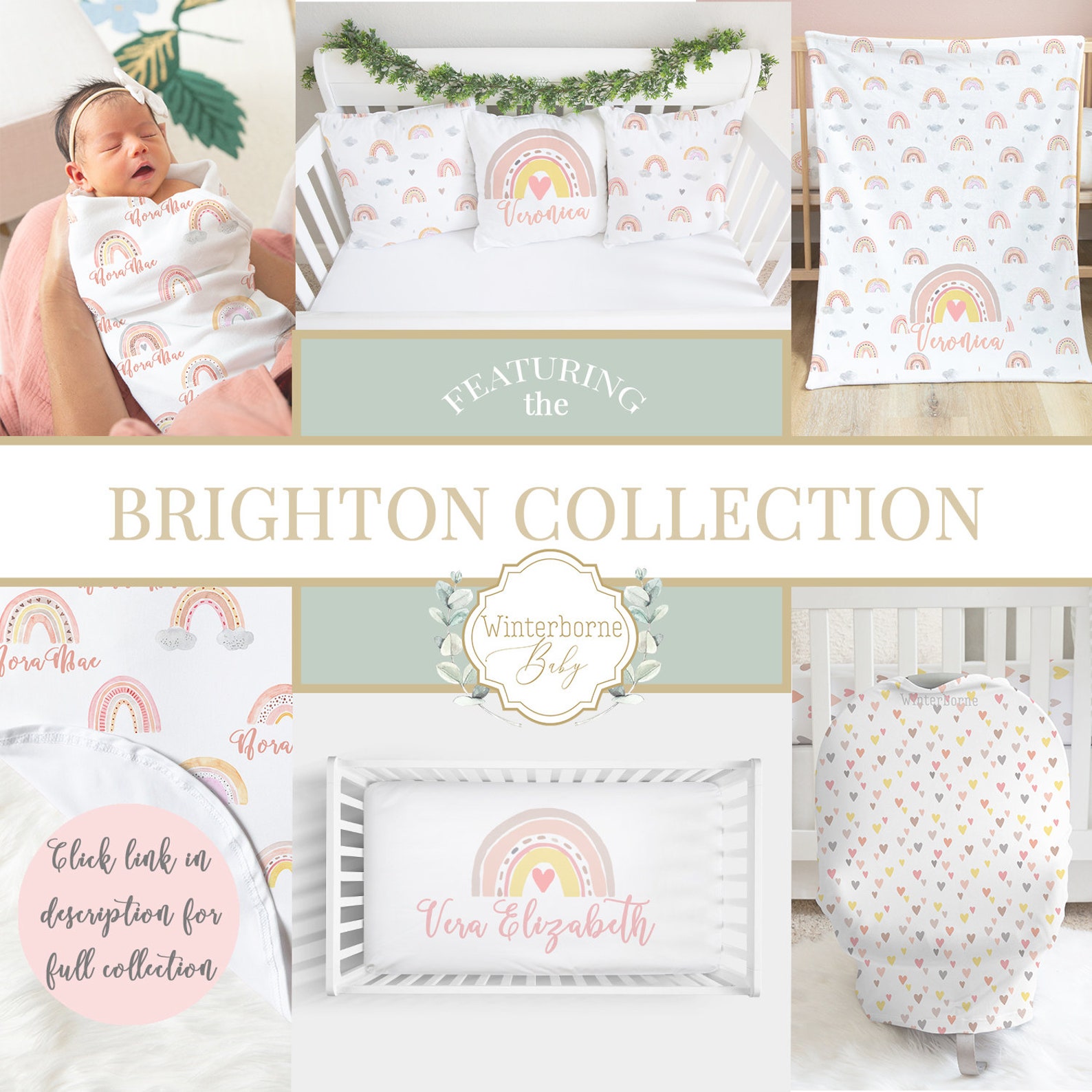 Rainbow Crib Sheet Boho Rainbow Baby Bedding Set Girl Crib Etsy