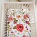 Floral Crib Sheet Baby Bedding Set Crib Sheet Girls Blush Pink Floral Fitted Sheets Girl Crib Bedding Pink Floral Nursery Decor