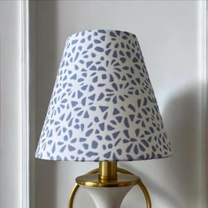 Blue Lampshade Blue Sconce Shade Lampshade for Chandelier Blue White Clip Shade Cheetah Print Inspired | Custom Home Decor | Made in USA