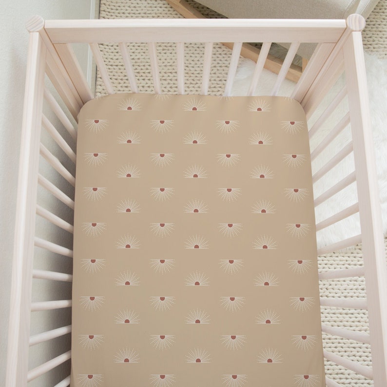Boho Crib Sheet Terracotta Neutral Boho Nursery Southwest Etsy