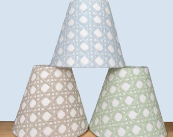 Blue Green Sconce Shades Rattan Cane Lampshade Chandelier Blue and Green Home Decor Custom Lamp Shade Traditional Home Decor | Made in USA