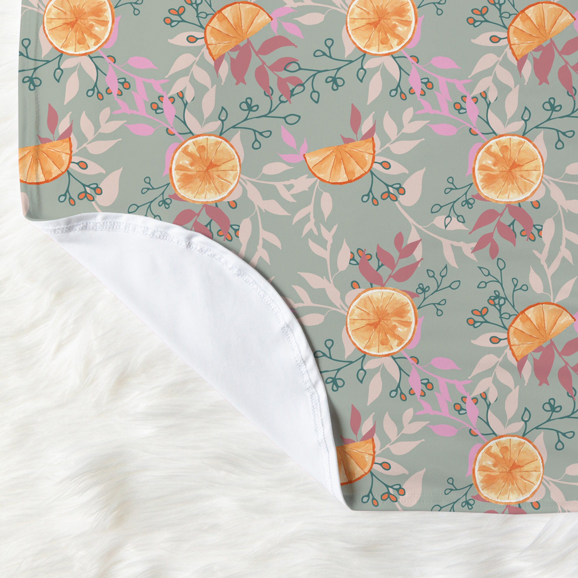 Citrus Baby Bedding Set Orange Crib Sheet Botanical Nursery Etsy