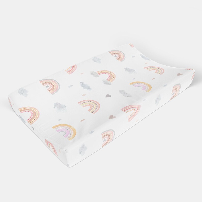 Rainbow Crib Sheet Boho Rainbow Baby Bedding Set Girl Crib Etsy