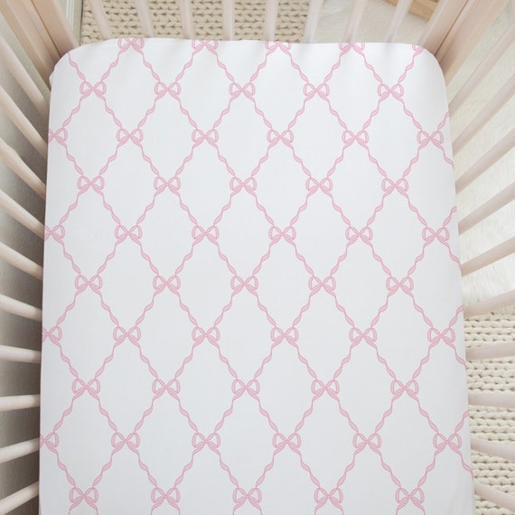 Pale pink crib sheet sale