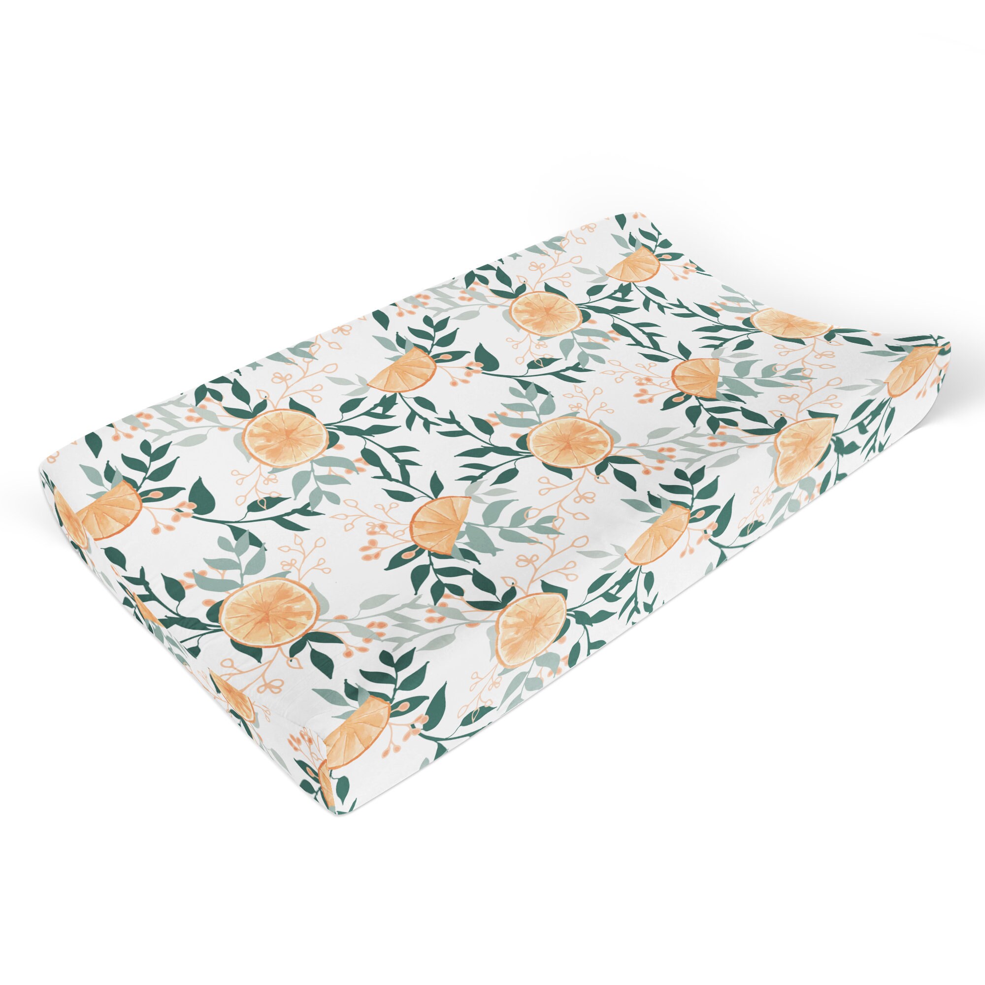Citrus Baby Bedding Set Orange Crib Sheet Botanical Nursery Etsy