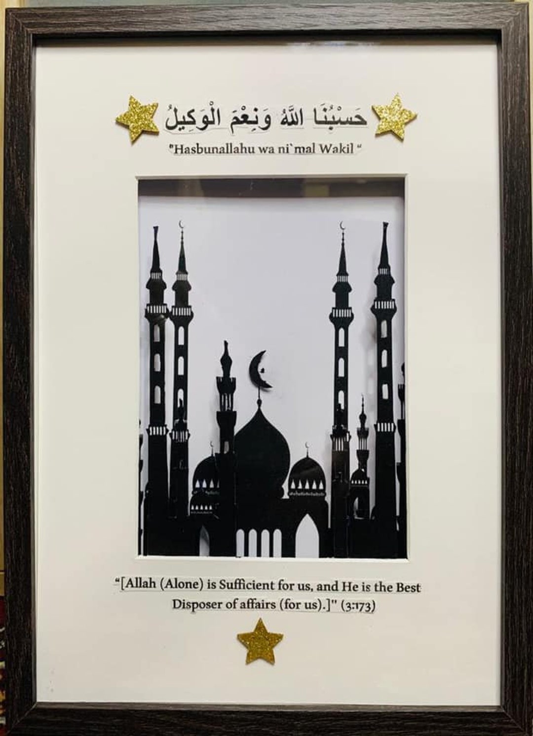 A Message in a Frame 3D Style - Etsy