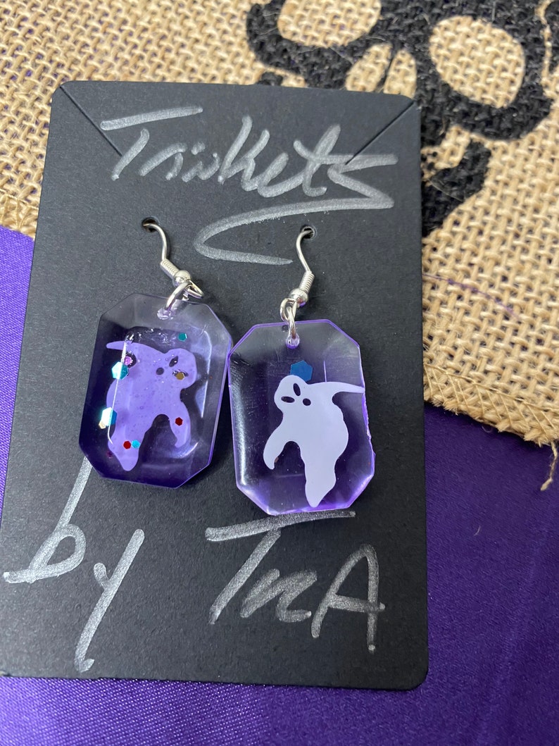 Ghost Glitter Stone Earrings