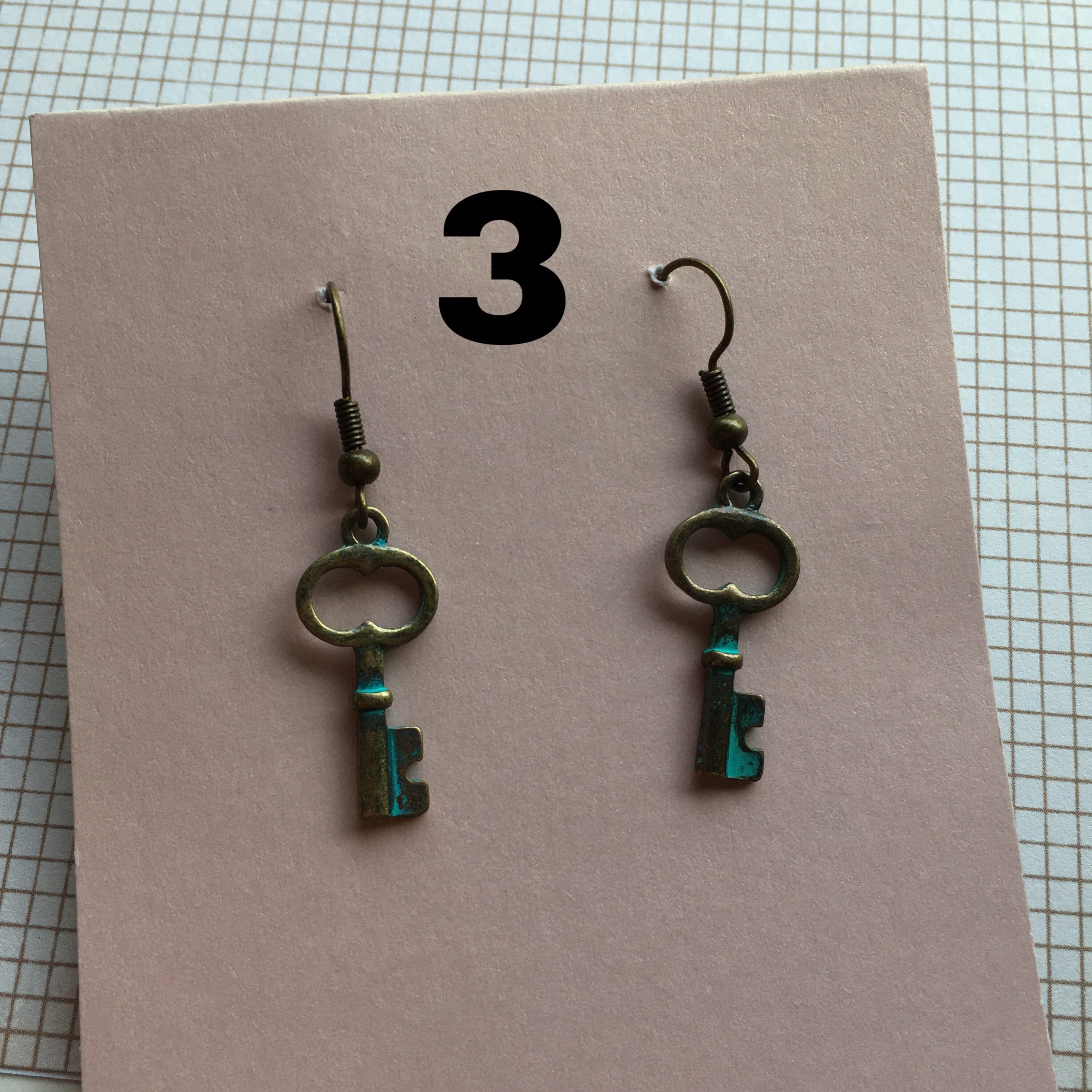 Vintage Key Earrings Etsy