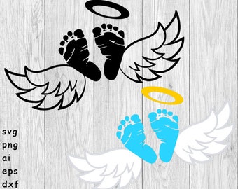 Download Baby Feet Wings Svg Etsy