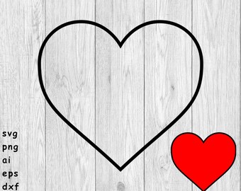 Download Heart Outline Svg Etsy