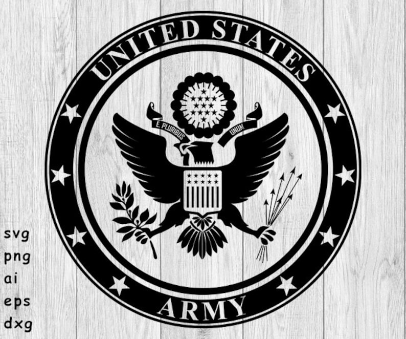 Army Seal Army Crest Army Logo SVG png ai eps dxf Etsy