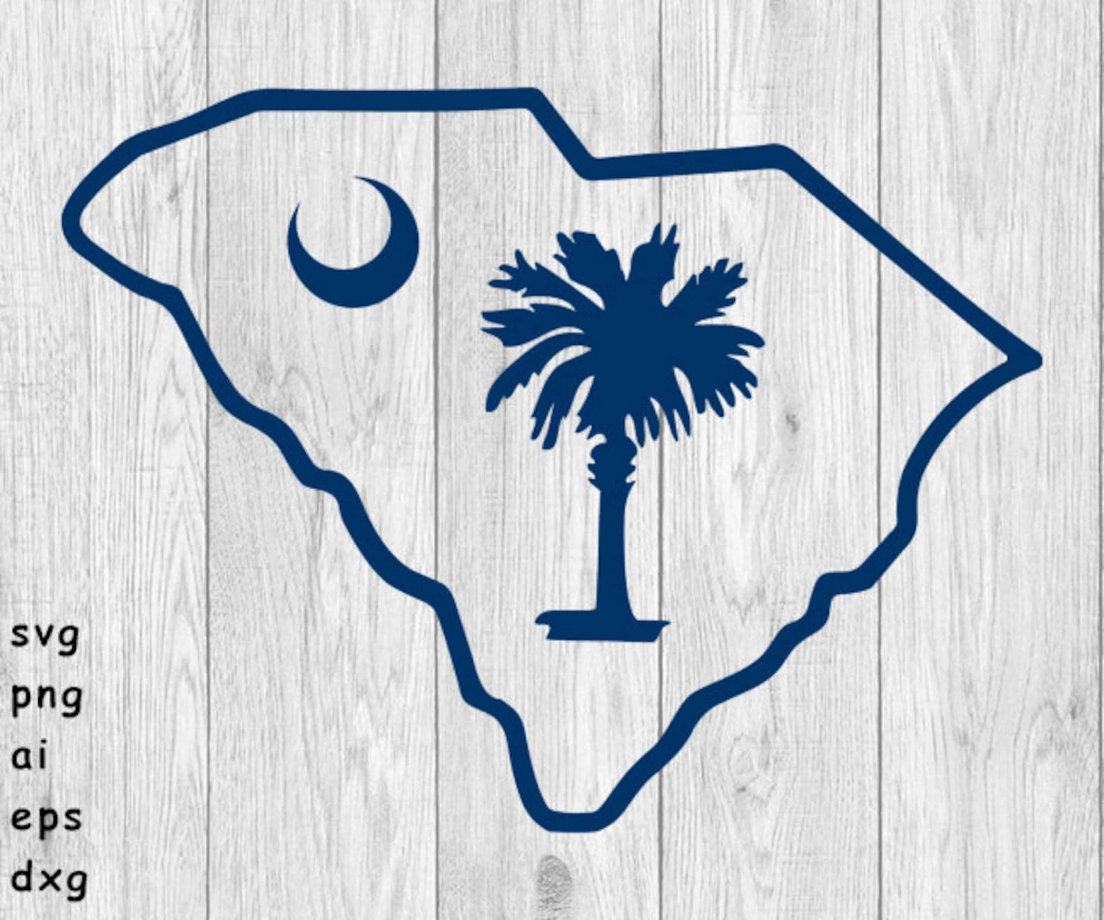 Palmetto State Logo 6 Svg Png Ai Eps Dxf Digital Files Etsy