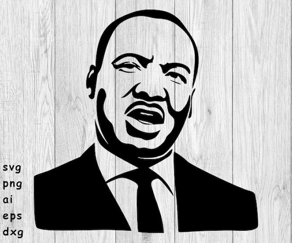 Martin Luther King Civil Rights Icon MLK svg png ai | Etsy