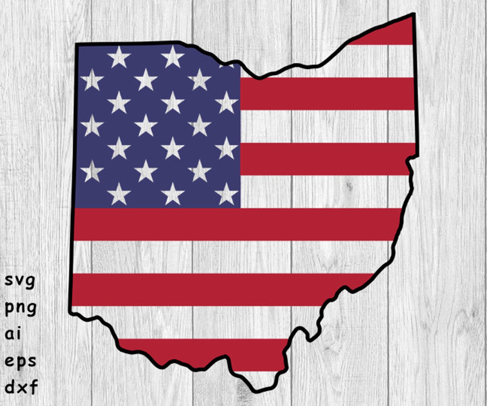 Ohio Outline Tattoo with Flag - wide 11