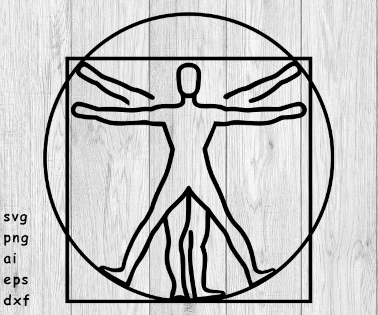 Vitruvian Man Anatomy svg png ai eps dxf DIGITAL FILES Etsy