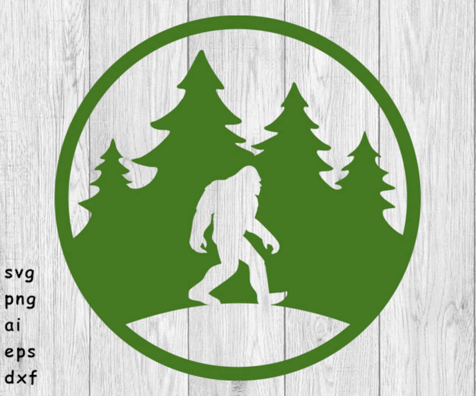 Bigfoot SVG png ai eps dxf files for Auto and Vinyl Etsy