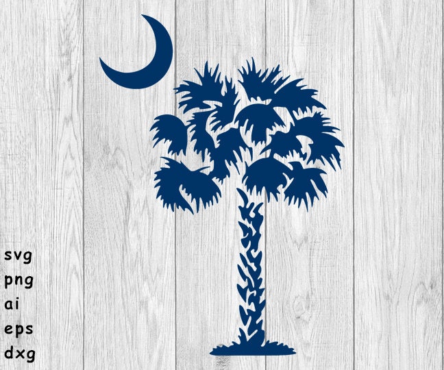 Palmetto Moon Logo 3 - svg, png, ai, eps and dxf file types - Can be …