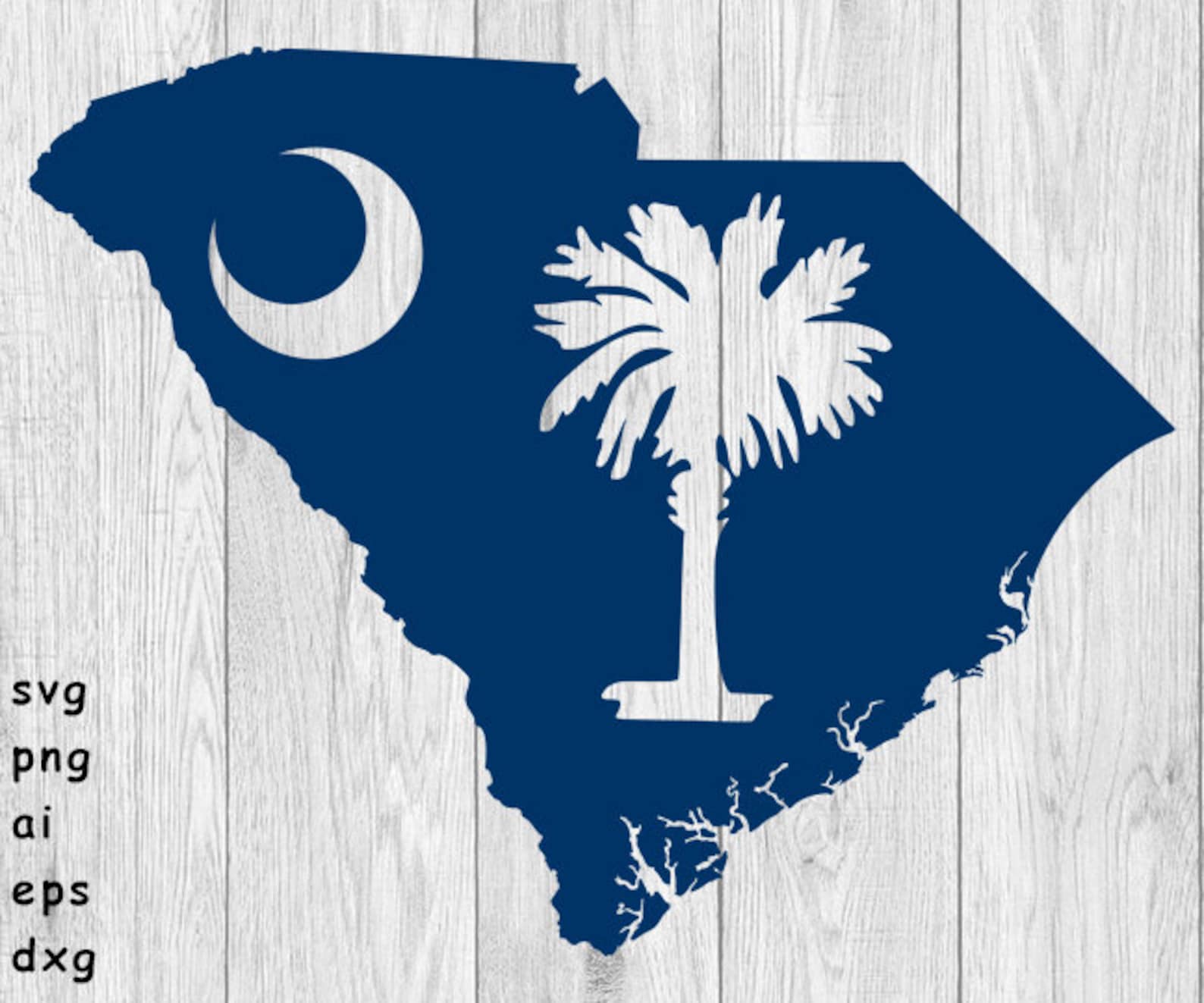 Palmetto State Logo 3 svg png ai eps and dxf file types | Etsy